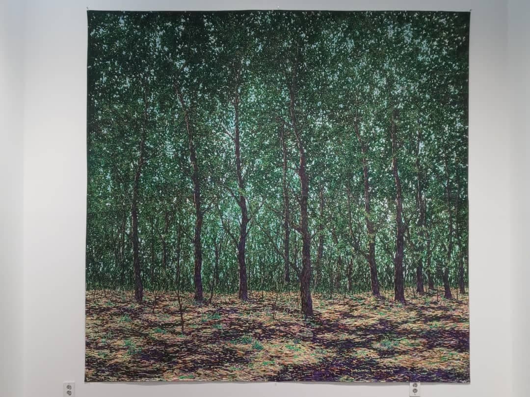 오월의 숲 · Acrylic on paper · 150x 50cm · 2021 (출처 = 밀스튜디오)