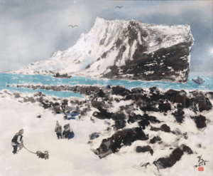 일출봉 잔설