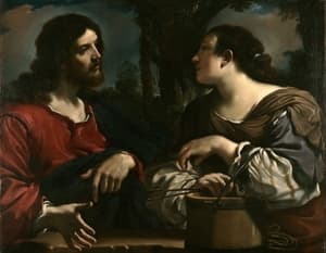 Caravaggio's influence is manifest in this canvas Christ and the Woman of Samaria