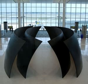 Richard Serra's Tilted Spheres in Terminal 1 Pier F at Toronto's YYZ airport