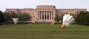 Shuttlecocks by Claes Oldenburg and Coosje van Bruggen. South lawn of the Nelson-Atkins Museum of Art, Kansas City.