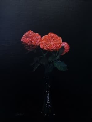 검정배경의 꽃