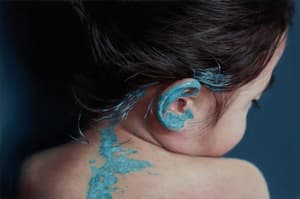 Ear with Cobalt Blue