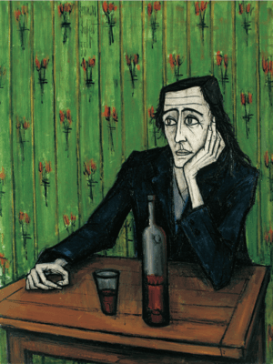 Femme au verre de vin 