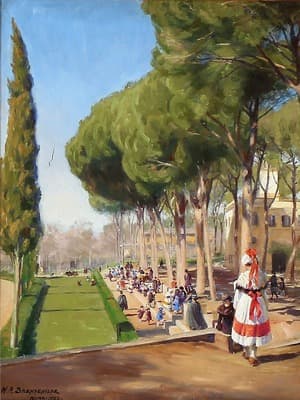 Len, "summer Day in Villa Borghese in Rome"