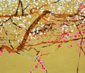 홍백매도(紅白梅圖)_red and white plum blossom)