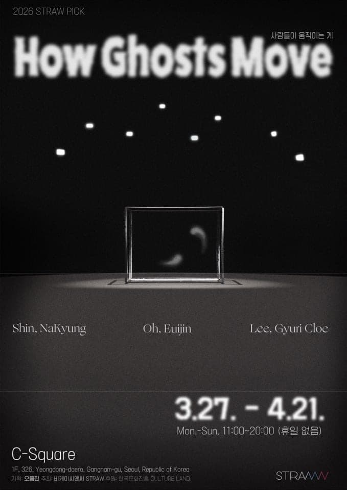사람들이 움직이는 게 How Ghosts Move 전시 포스터