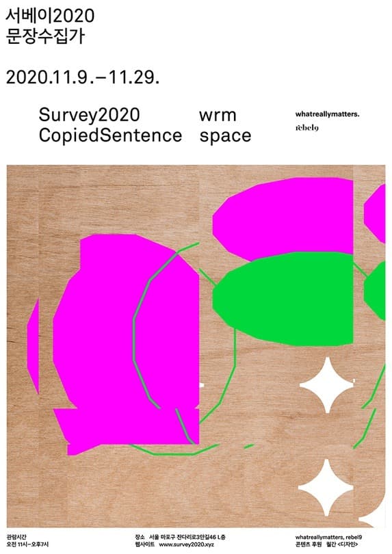 서베이2020 문장수집가 포스터